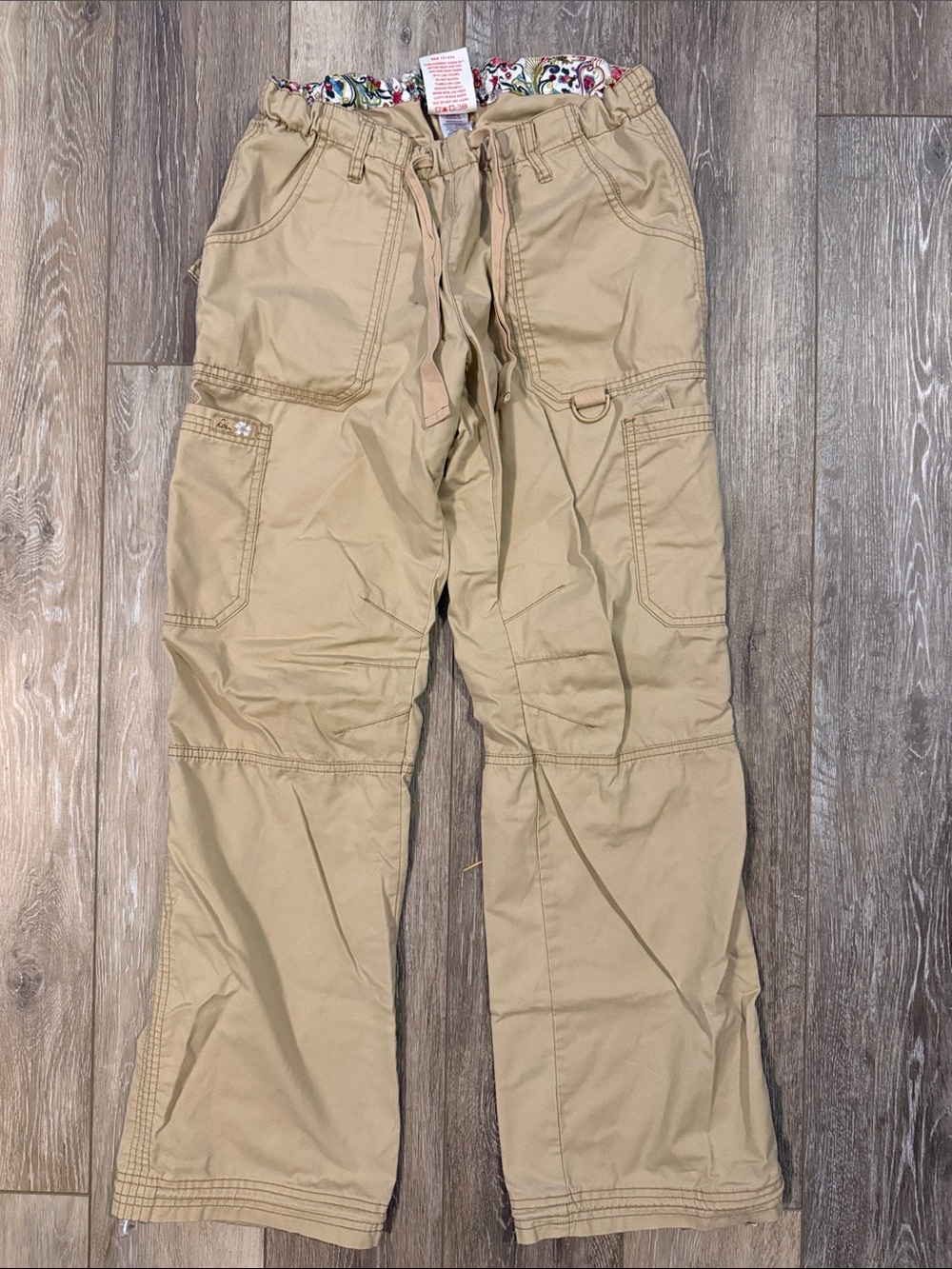 koi Women's Tan Cargo Pants with Drawstring Waist